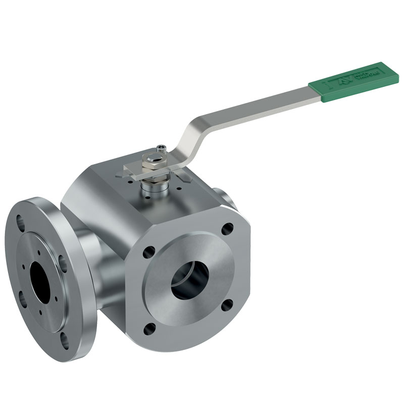 Alfa Valvole | A103 PN10-40. 3 way wafer type ball valve. Investment casting body